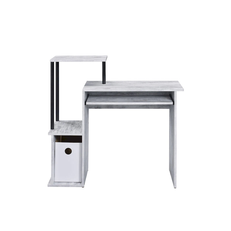 37-Inch Antiqued White Computer Desk