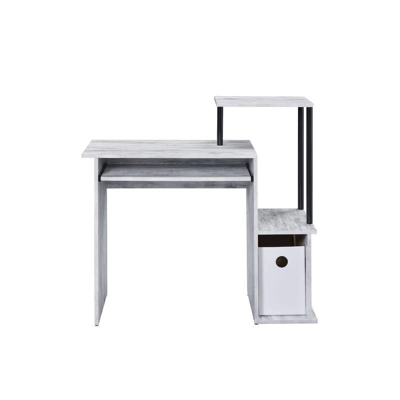 37-Inch Antiqued White Computer Desk