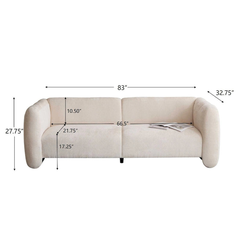 83" 3-Seater Wave Design Sofa