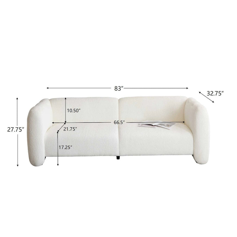 83" 3-Seater Wave Design Sofa