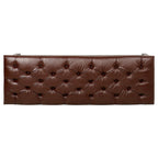 Tufted Upholstered End of Bed Bench with Nailhead Trim and Shelf