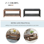 Rustic Wood Coffee Table with Spacious Storage - 47.24 W x 23.62 D x 19.68 H