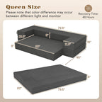 8-Inch Folding Sofa Bed with High-Density Foam & Washable Cover
