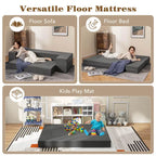 8-Inch Folding Sofa Bed with High-Density Foam & Washable Cover