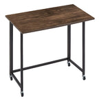 Secretária de computador dobrável e móvel, 31.5", mesa de escrita com rodas sem montagem, mesa para portátil dobrável e economizadora de espaço para escritório em casa
