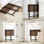 Secretária de computador dobrável e móvel, 31.5", mesa de escrita com rodas sem montagem, mesa para portátil dobrável e economizadora de espaço para escritório em casa