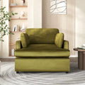 Green Modern 37" Accent Chair with Armrest Cushions for Living Room