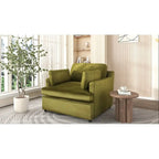 Green Modern 37" Accent Chair with Armrest Cushions for Living Room