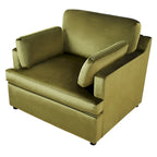 Green Modern 37" Accent Chair with Armrest Cushions for Living Room