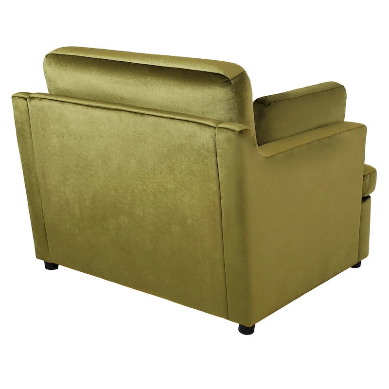 Green Modern 37" Accent Chair with Armrest Cushions for Living Room