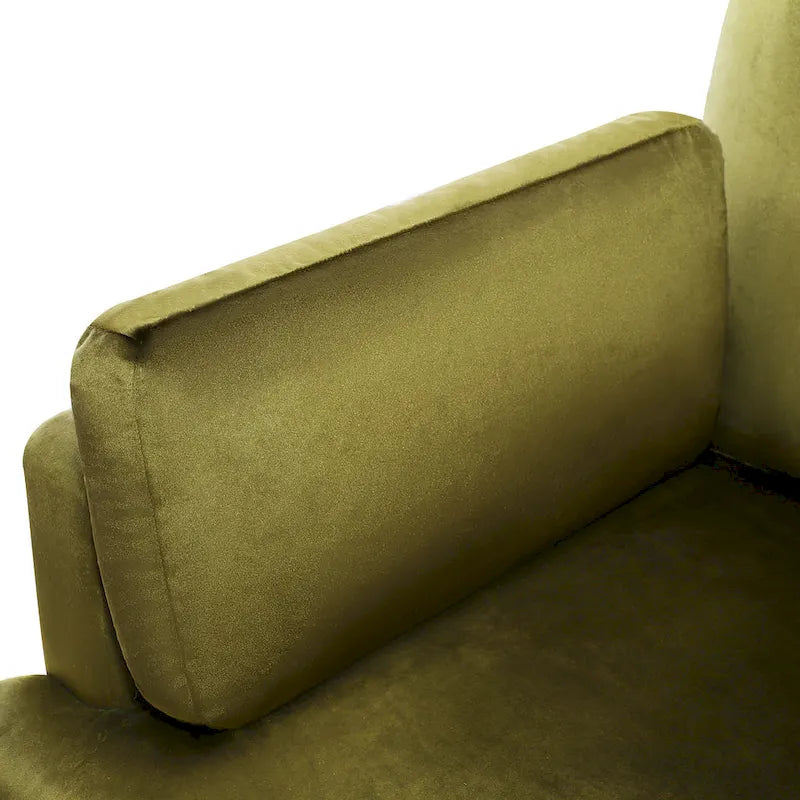 Green Modern 37" Accent Chair with Armrest Cushions for Living Room