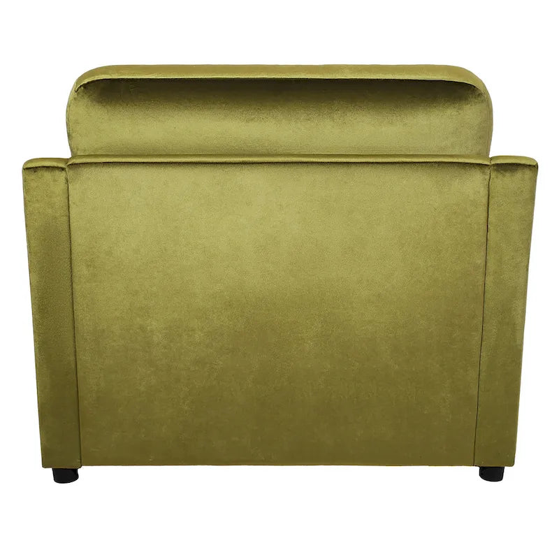 Green Modern 37" Accent Chair with Armrest Cushions for Living Room