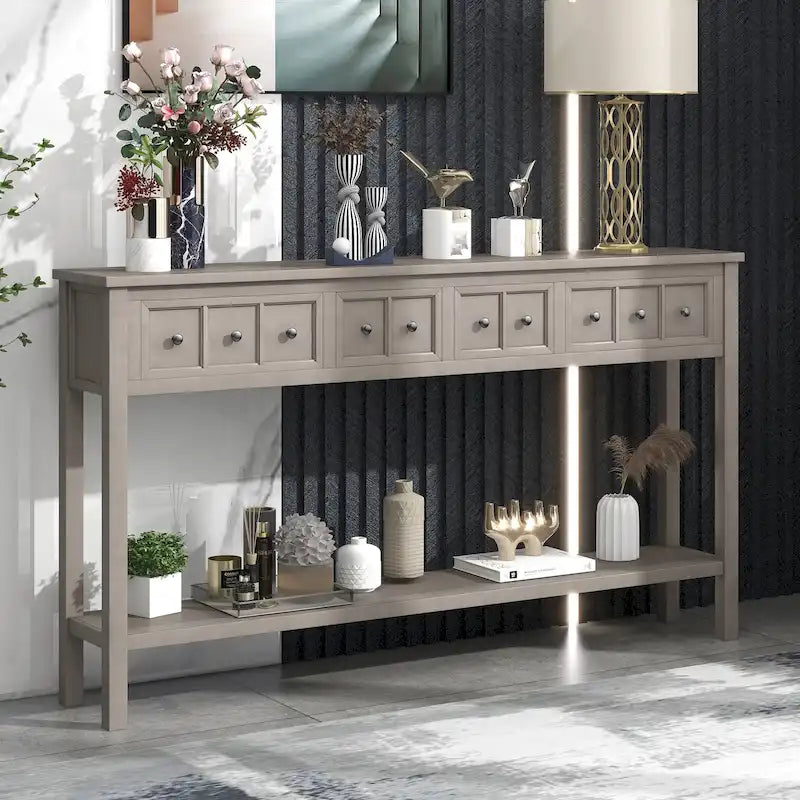 Rustic Entryway Console Table
