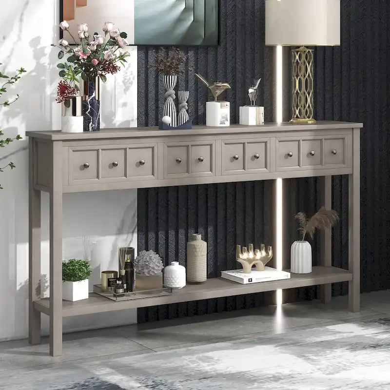 Rustic Entryway Console Table