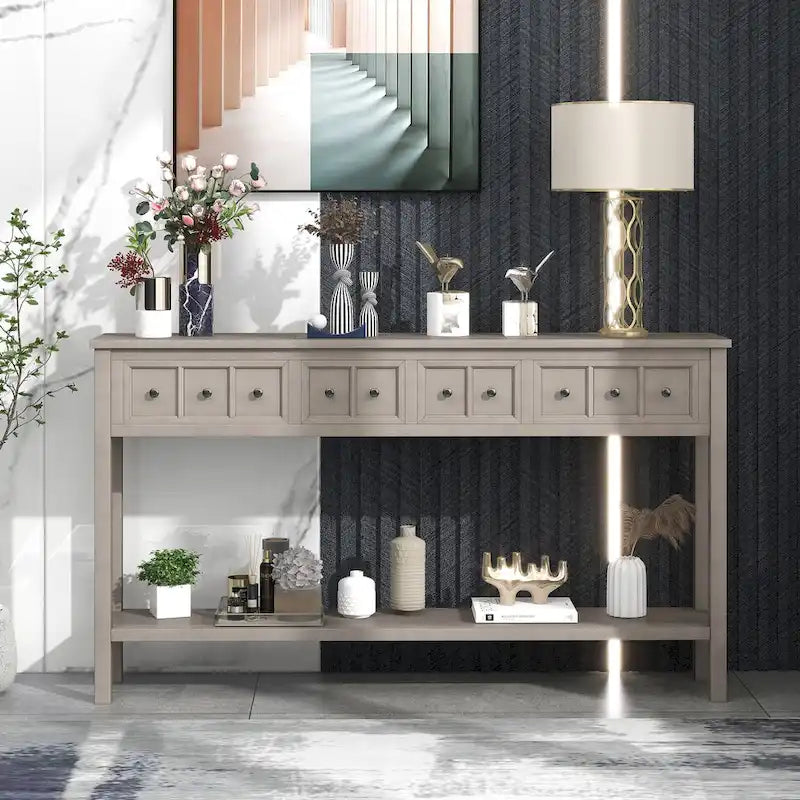 Rustic Entryway Console Table