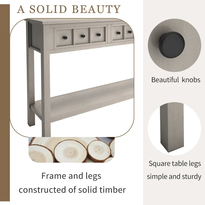 Rustic Entryway Console Table