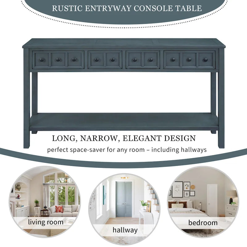 Rustic Entryway Console Table