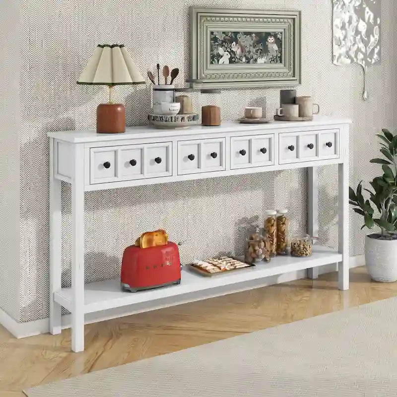 4-Drawer Entryway Console Table