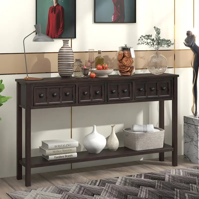 4-Drawer Entryway Console Table