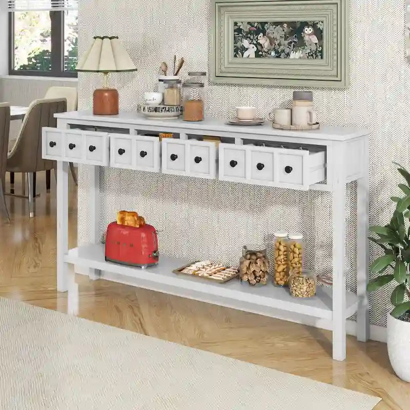 4-Drawer Entryway Console Table