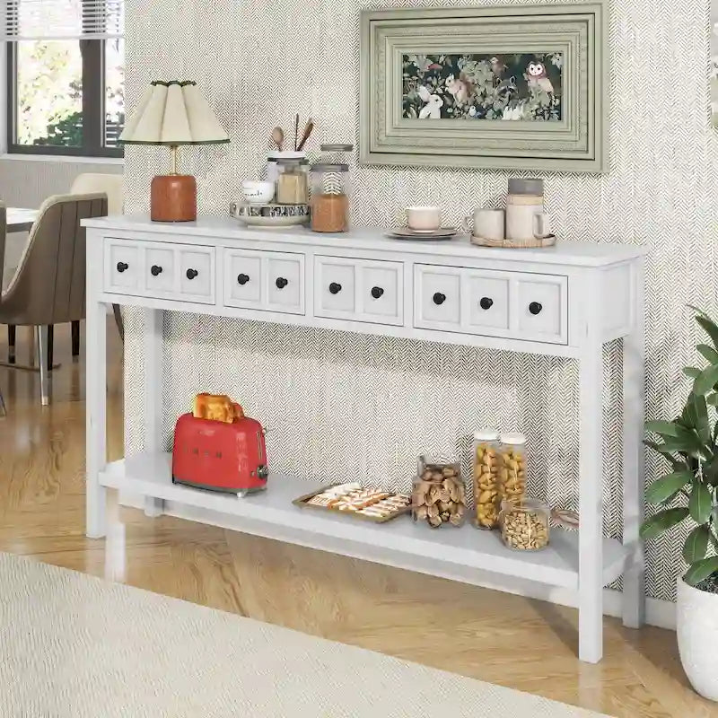 4-Drawer Entryway Console Table