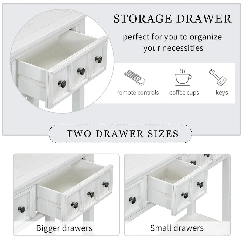 4-Drawer Entryway Console Table
