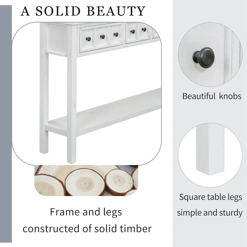 4-Drawer Entryway Console Table