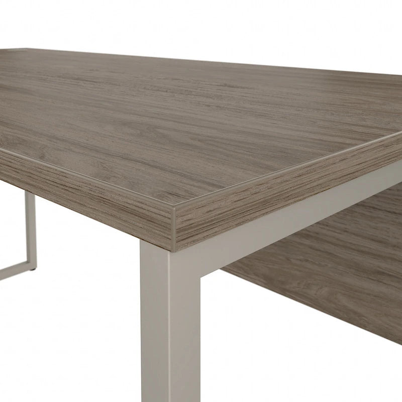 60W x 30D L Shaped Table Desk with Metal Legs