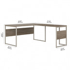 60W x 30D L Shaped Table Desk with Metal Legs