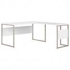 60W x 30D L Shaped Table Desk with Metal Legs