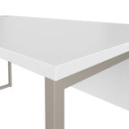 60W x 30D L Shaped Table Desk with Metal Legs