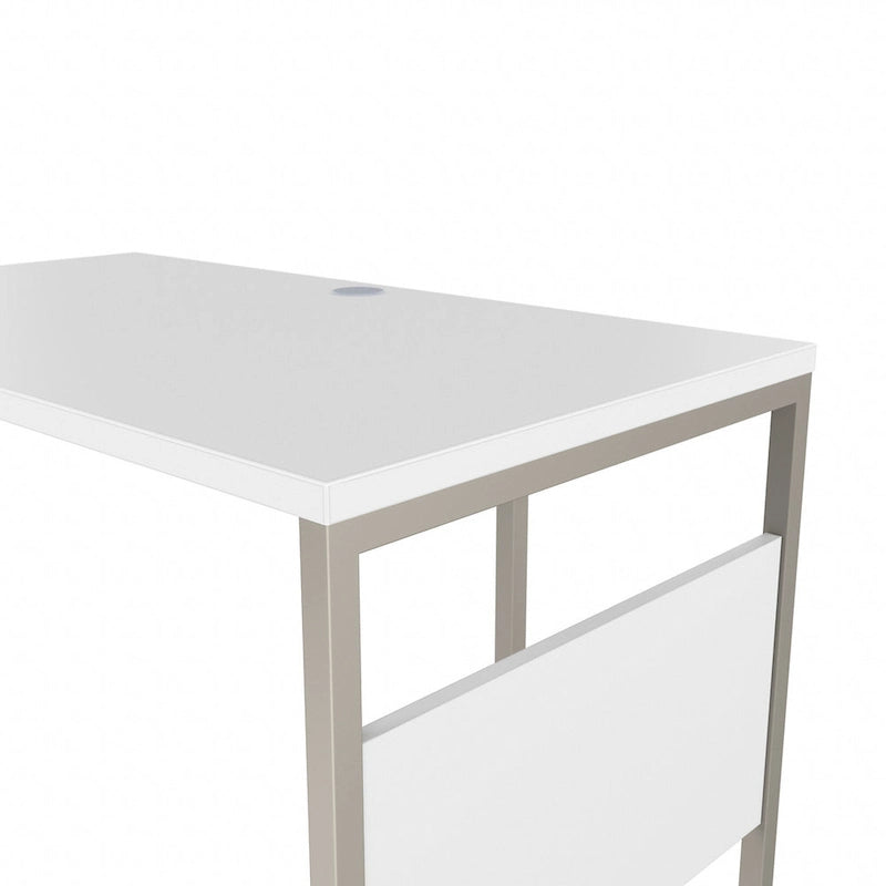 60W x 30D L Shaped Table Desk with Metal Legs