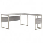 60W x 30D L Shaped Table Desk with Metal Legs