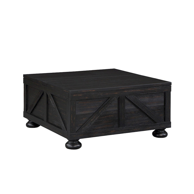 Farmhouse 36-inch Acacia and Pine Storage Coffee Table
