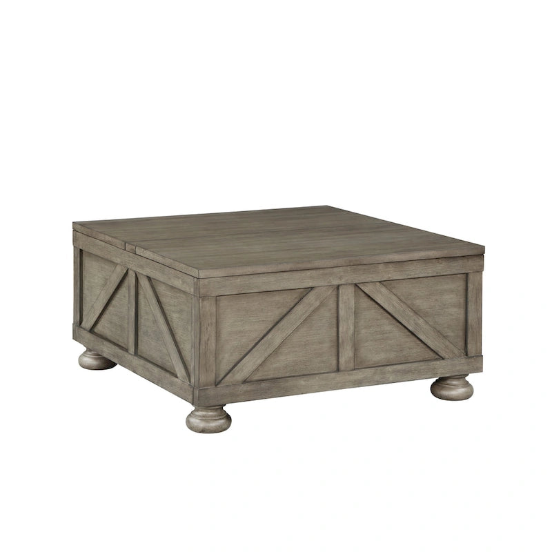 Farmhouse 36-inch Acacia and Pine Storage Coffee Table