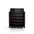 Icel Contemporary Espresso 5-shelf Shoe Cabinet by Furniture of America