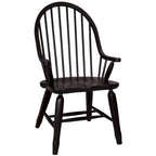 Rustic Black Bow Back Arm Chair