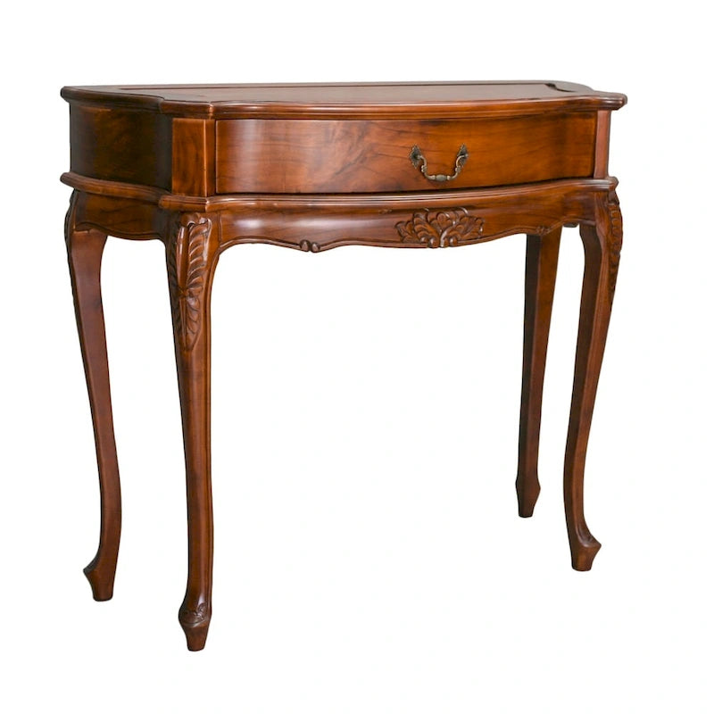 Hand Carved 1-Drawer Hall Table