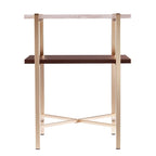 Square Faux Marble Side Table with Storage