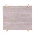 Square Faux Marble Side Table with Storage