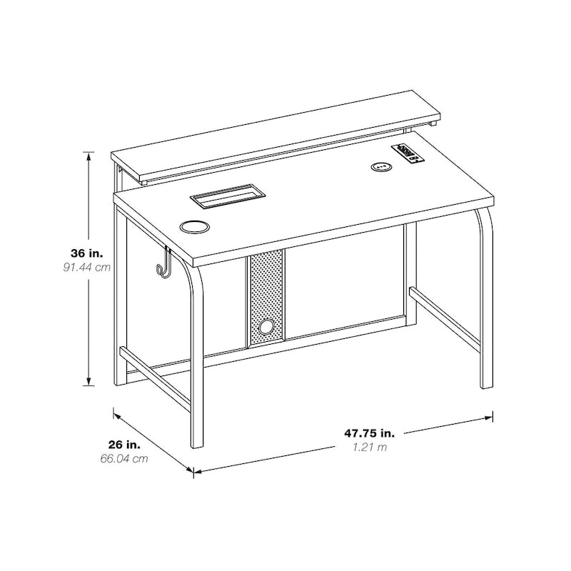 48-Inch Contemporary Gaming Desk