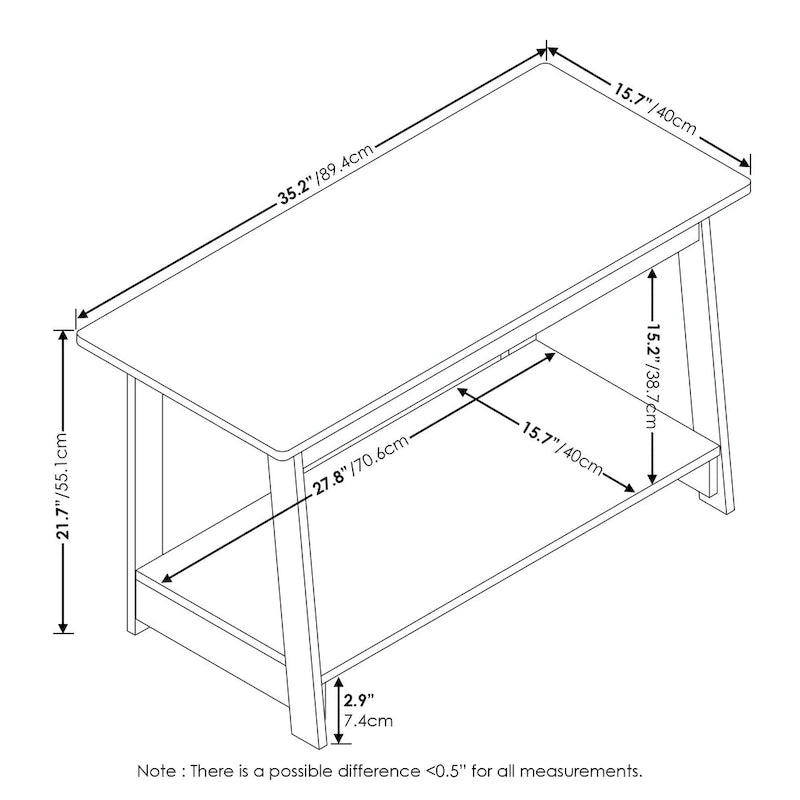 TV Stand with Bottom Shelf