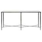 Iron & Glass Console Table - 63W x 30H x 14D