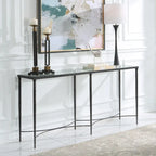 Iron & Glass Console Table - 63W x 30H x 14D