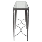 Iron & Glass Console Table - 63W x 30H x 14D