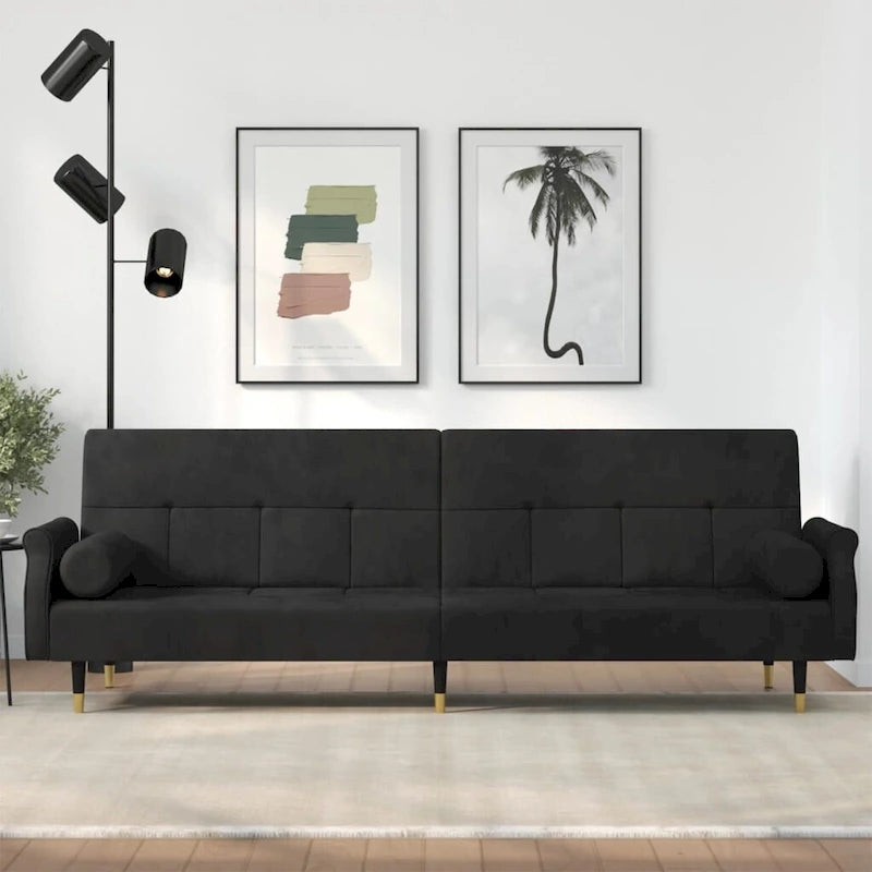 Sofa Bed Loveseat Convertible with Cushions for Studio - Velvet 85 x 35 x 27.6