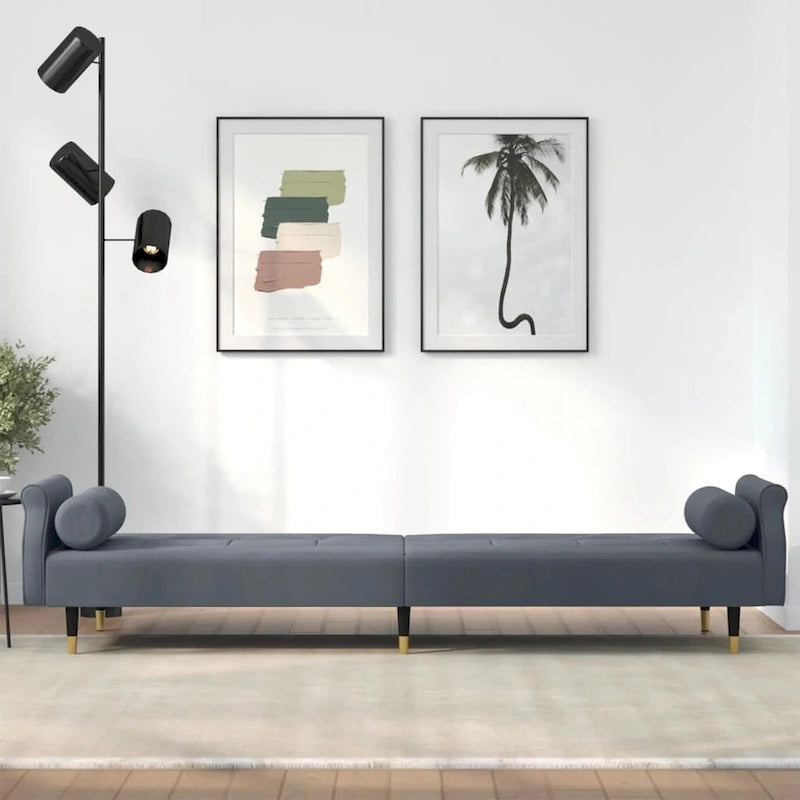 Sofa Bed Loveseat Convertible with Cushions for Studio - Velvet 85 x 35 x 27.6