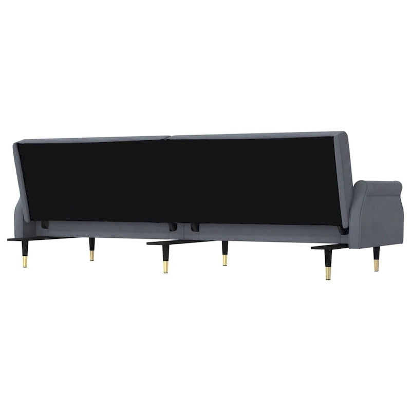 Sofa Bed Loveseat Convertible with Cushions for Studio - Velvet 85 x 35 x 27.6