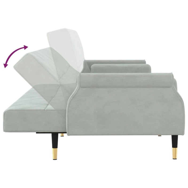 Sofa Bed Loveseat Convertible with Cushions for Studio - Velvet 85 x 35 x 27.6
