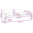 Sofa Bed Loveseat Convertible with Cushions for Studio - Velvet 85 x 35 x 27.6